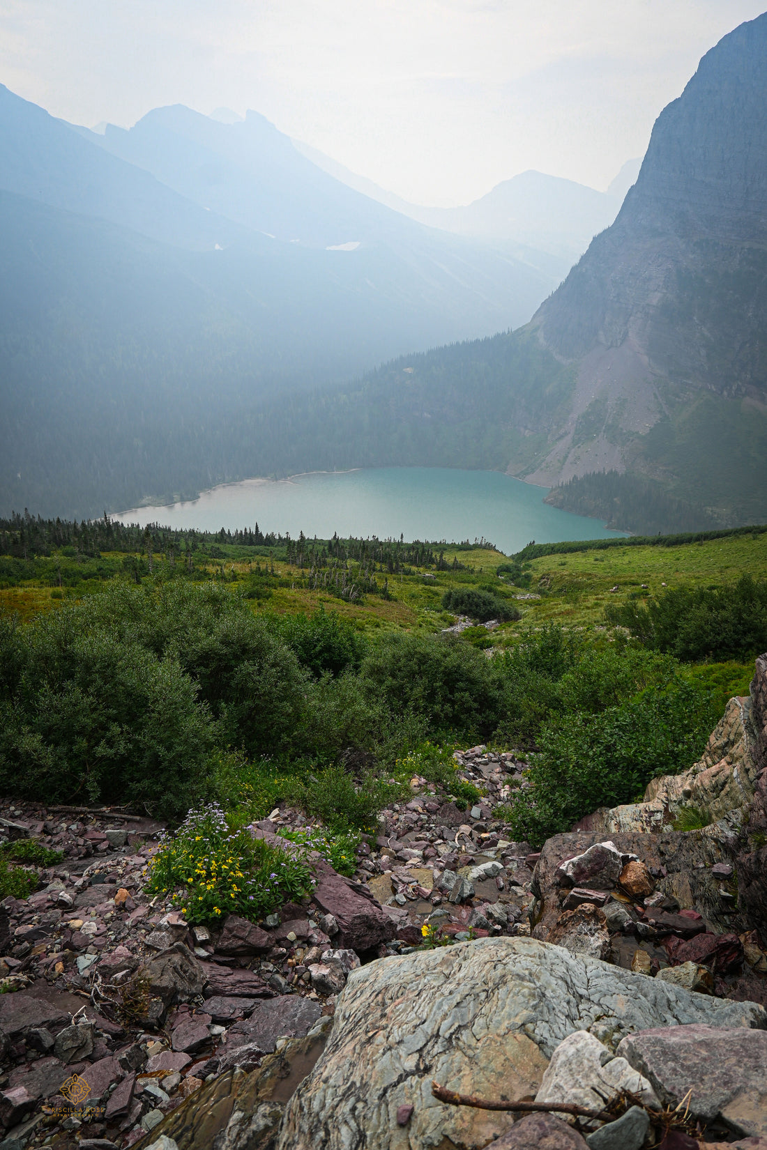 A Smokey Portrait of Grinnell Lake