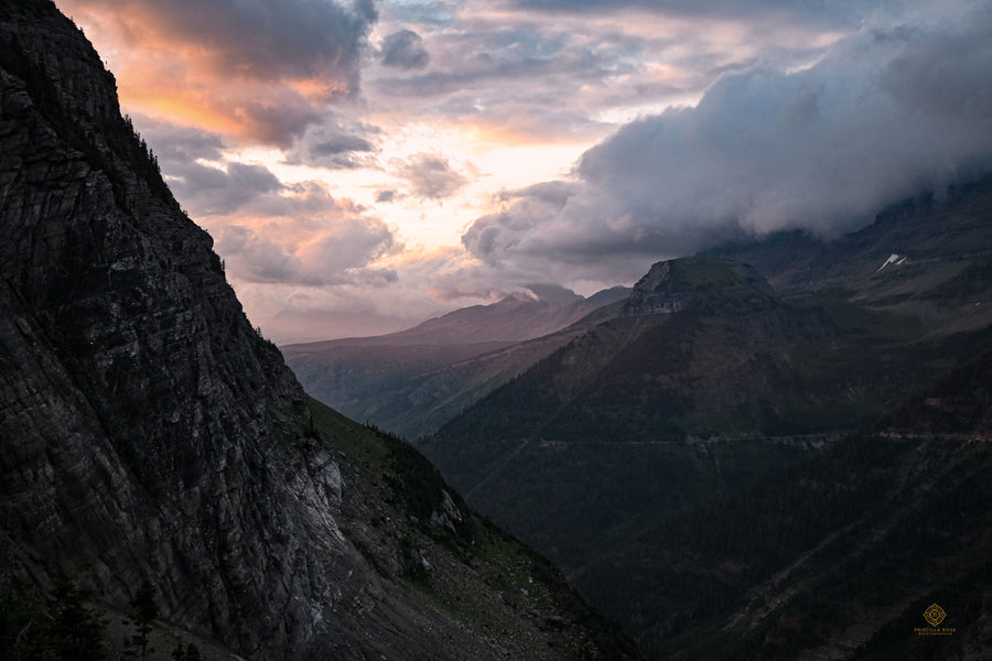 Sunset on Going to the Sun Road